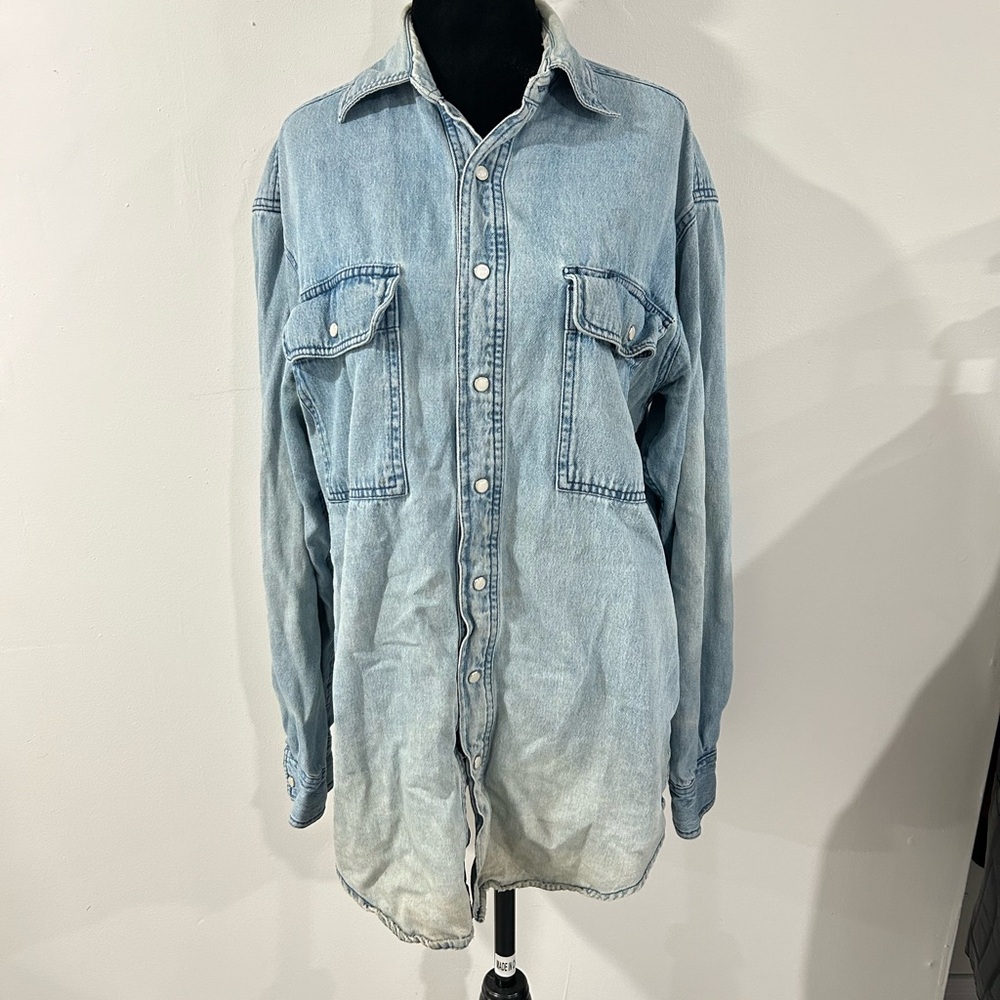 3/$20 Casual Distressed Denim Button Down Shirt